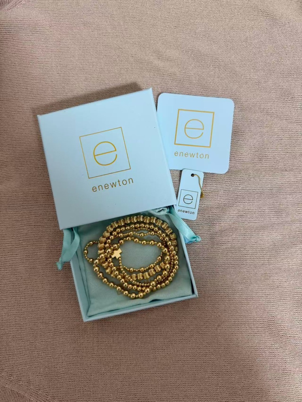 Bracelet Set Enewton Gold Beaded